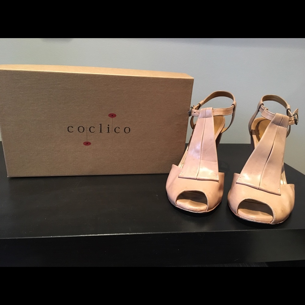 Nude heeled sandals...